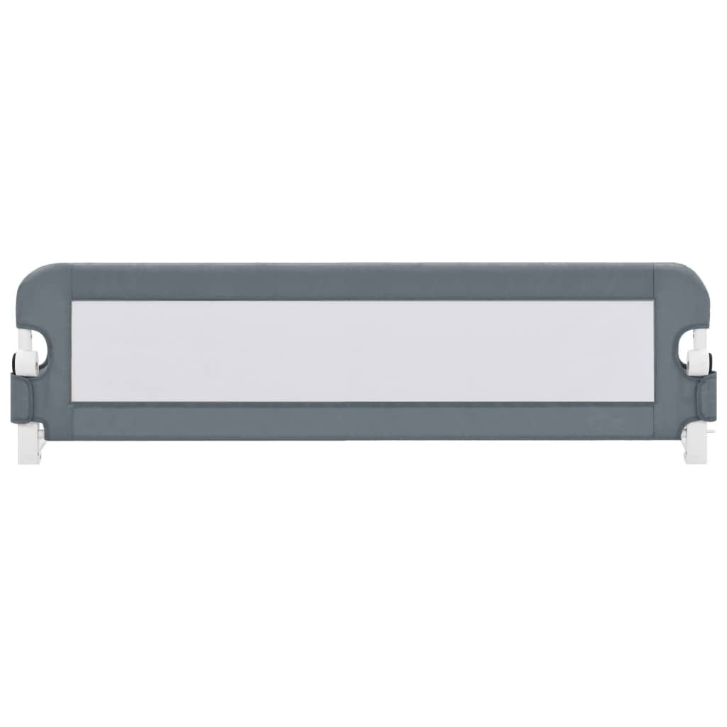 vidaXL Toddler Safety Bed Rail Grey 150x42 cm Polyester