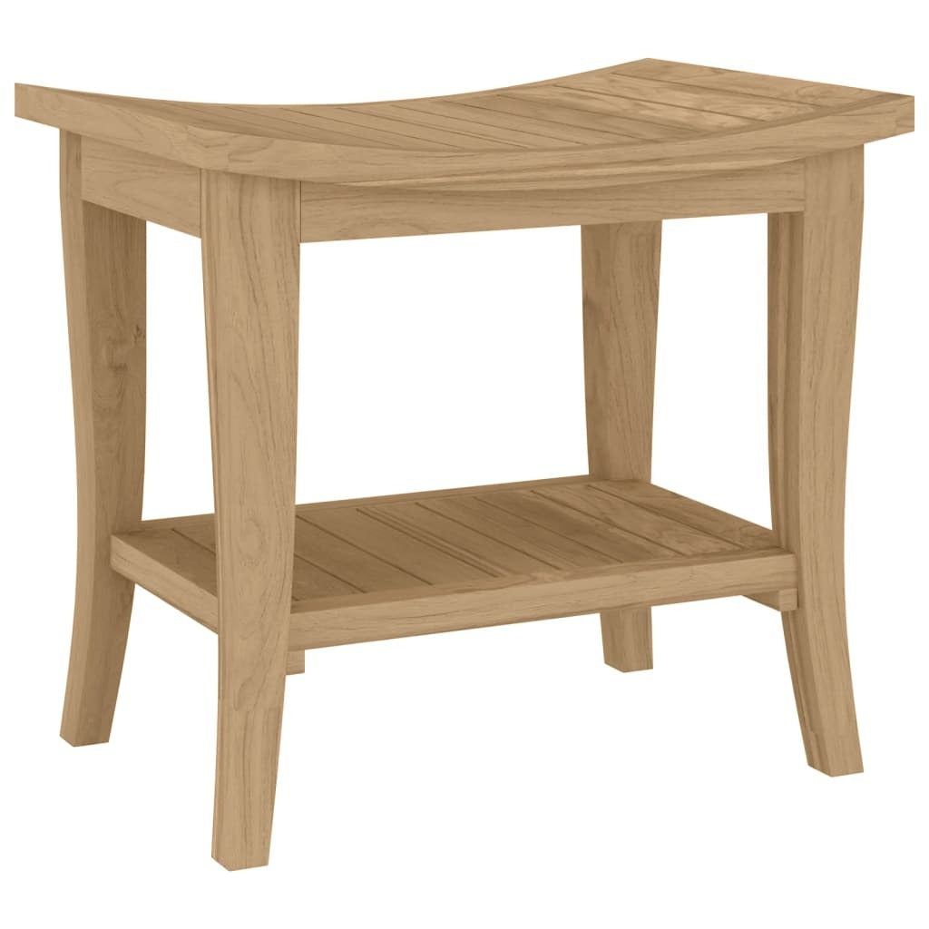 vidaXL Shower Bench 50x35x45 cm Solid Wood Teak
