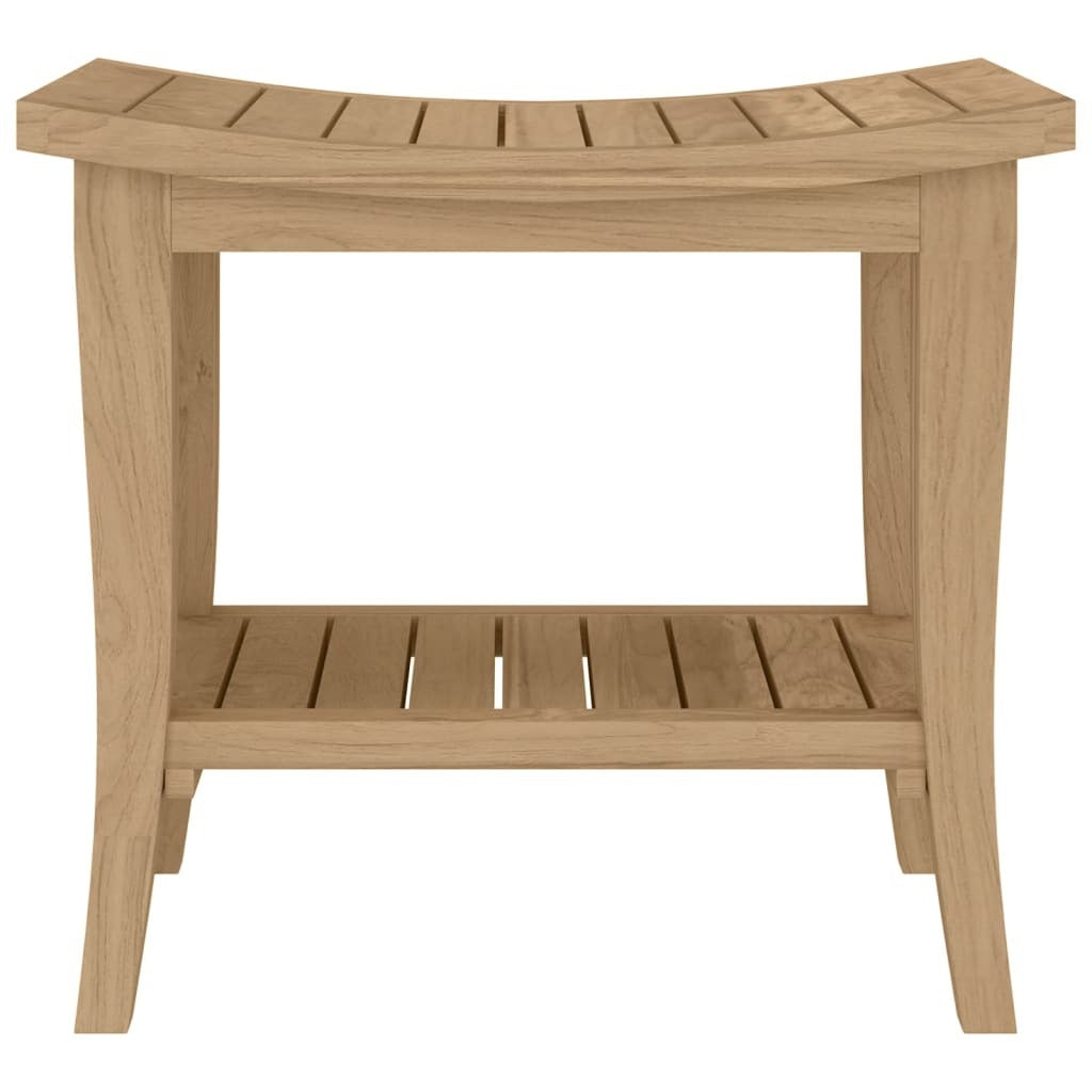 vidaXL Shower Bench 50x35x45 cm Solid Wood Teak