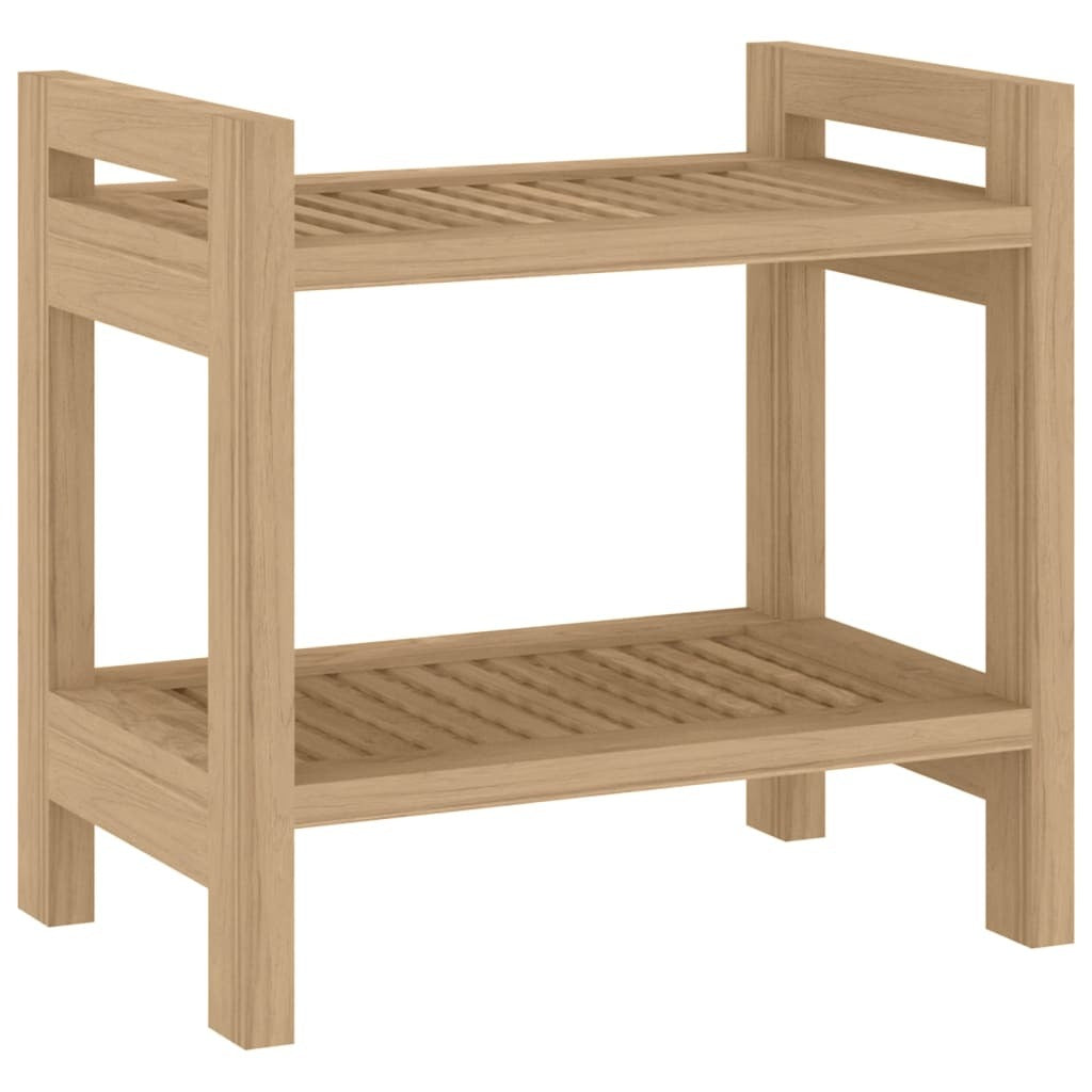 vidaXL Shower Bench 45x30x45 cm Solid Wood Teak