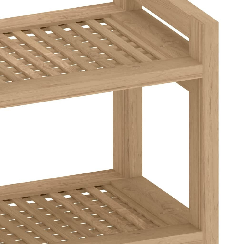 vidaXL Shower Bench 45x30x45 cm Solid Wood Teak