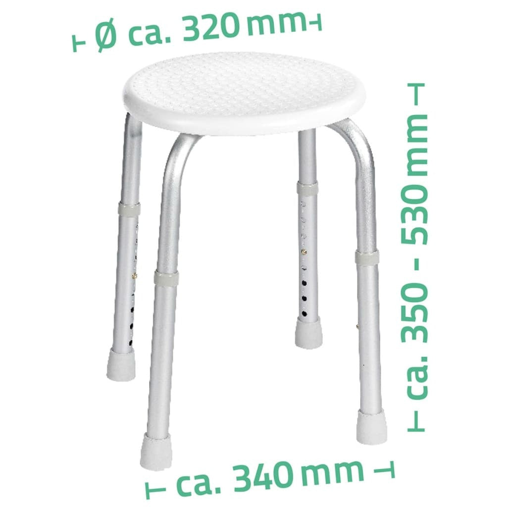 RIDDER Bathroom Stool Round White 110 kg A00603101