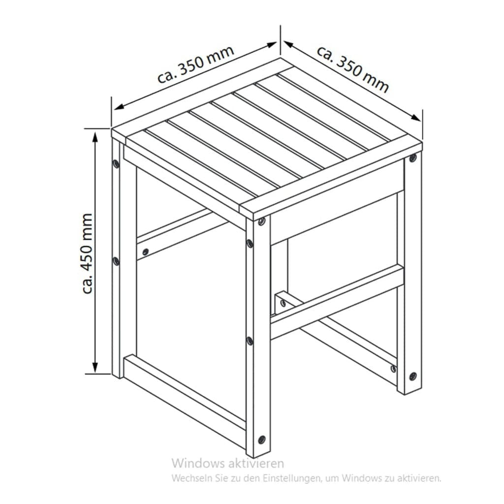 EISL Bathroom Stool 35x35x45 cm Bamboo