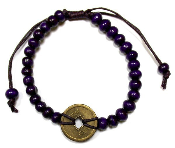 Good Luck Feng-Shui Bracelets - Purple - Per case: 1 Piece