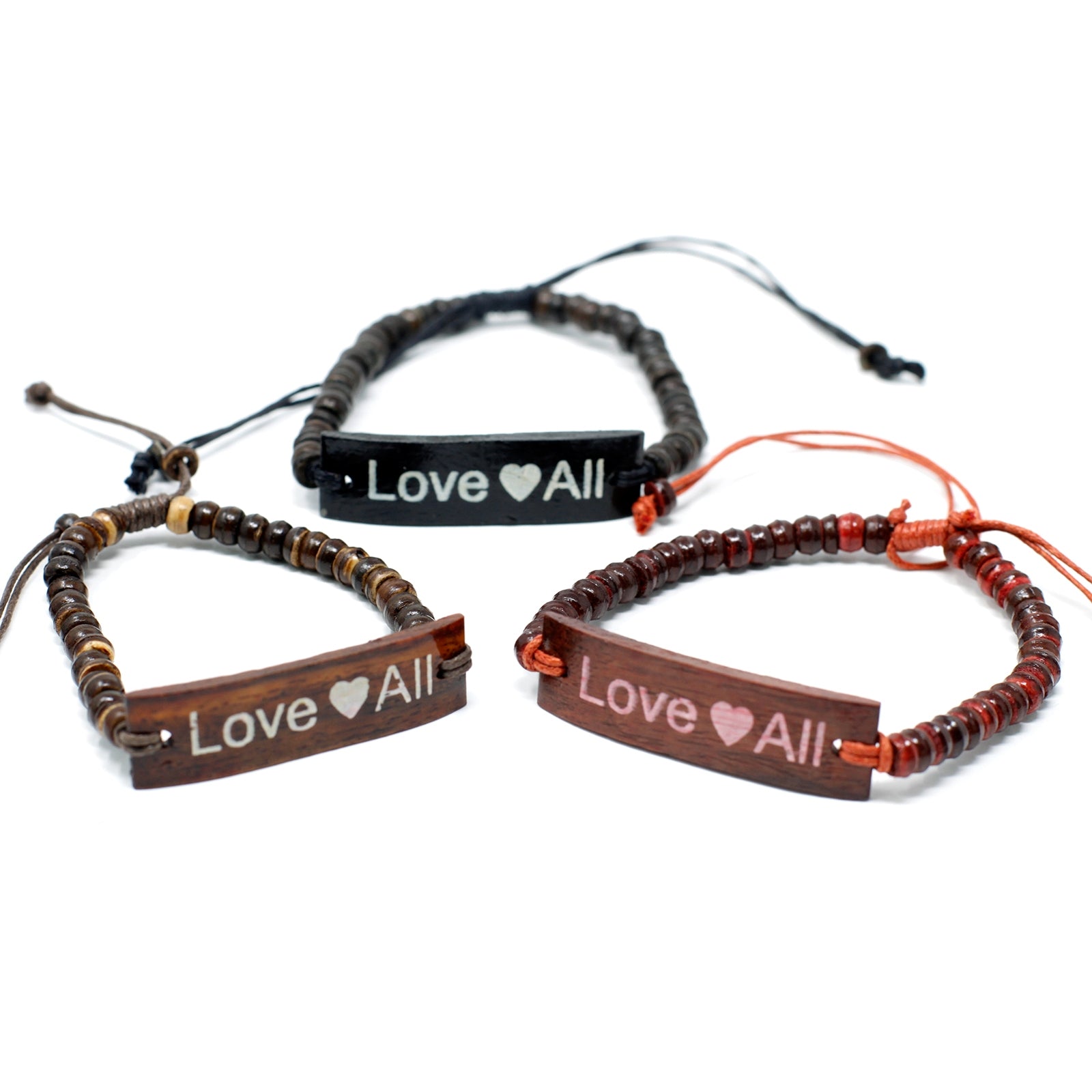 Coco Slogan Bracelets - LoveAll - Per case: 6 Piece