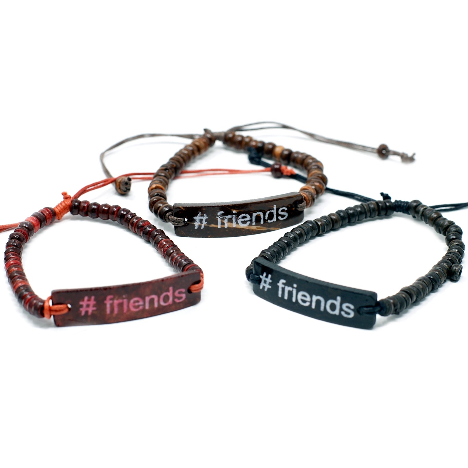 Coco Slogan Bracelets - #Friends - Per case: 6 Piece