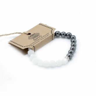 Faceted Gemstone Bracelet - Magnetic Rock Quartz - Per case: 1 Piece
