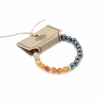 Faceted Gemstone Bracelet - Magnetic Carnelian - Per case: 1 Piece