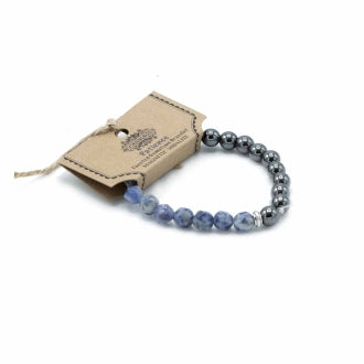 Faceted Gemstone Bracelet - Magnetic Sodalite - Per case: 1 Piece