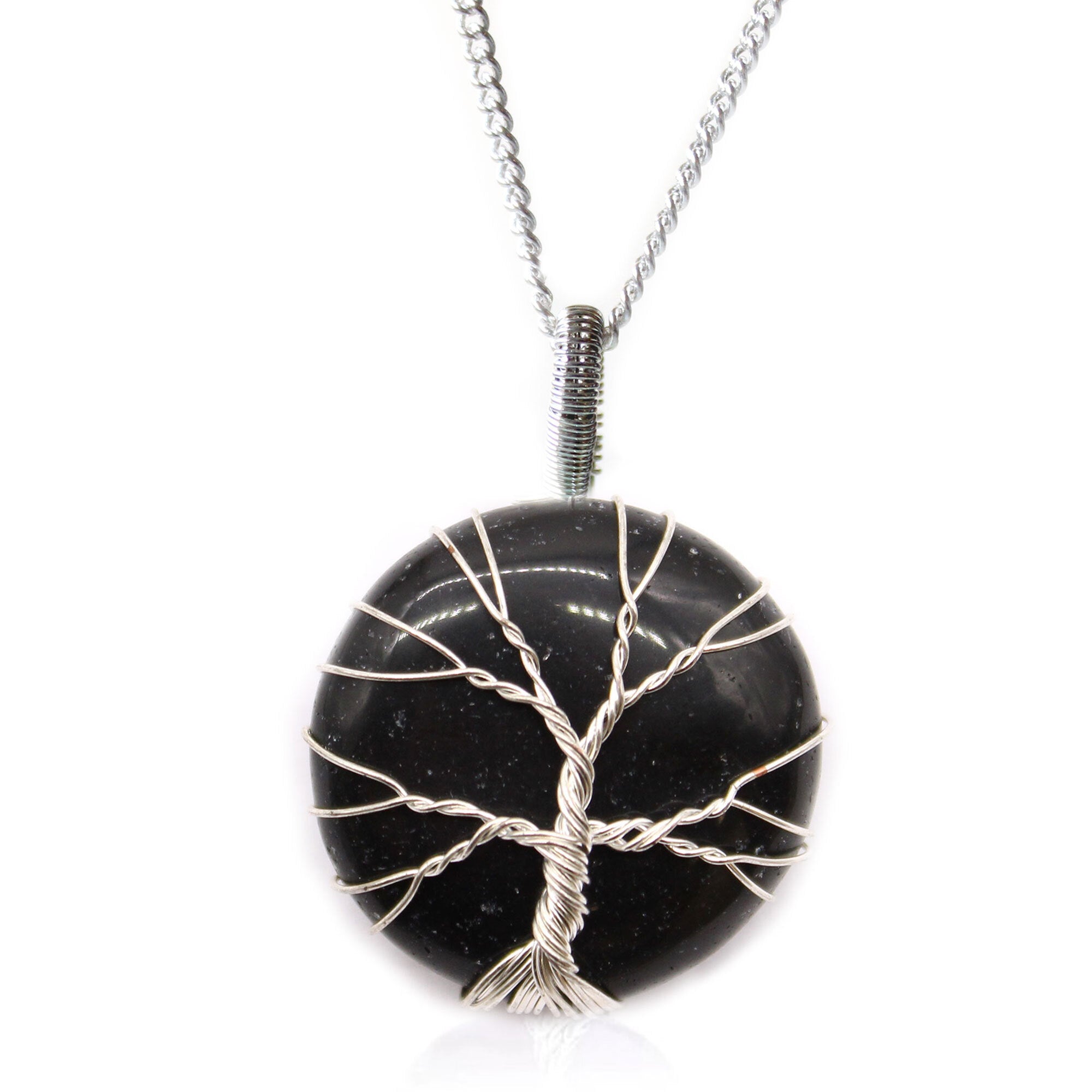 Tree of Life Gemstone Necklace - Black Onyx - Per case: 1 Piece