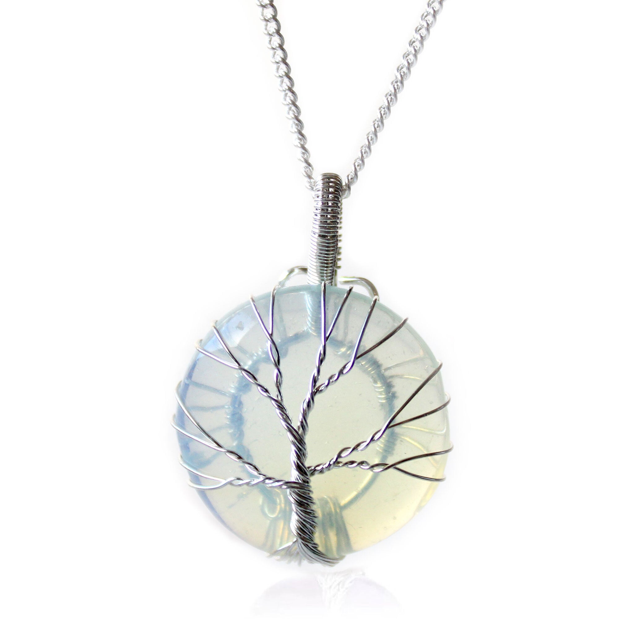 Tree of Life Gemstone Necklace - Opalite - Per case: 1 Piece