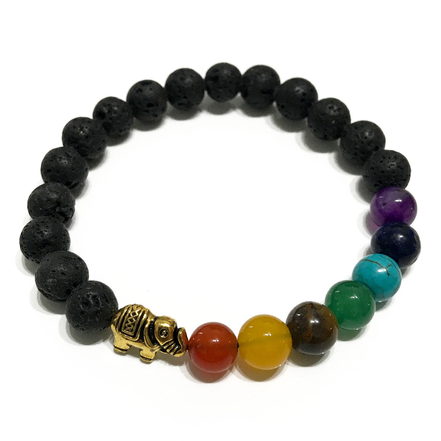 Lava Stone Bracelet - Elephant Chakra - Per case: 1 Piece