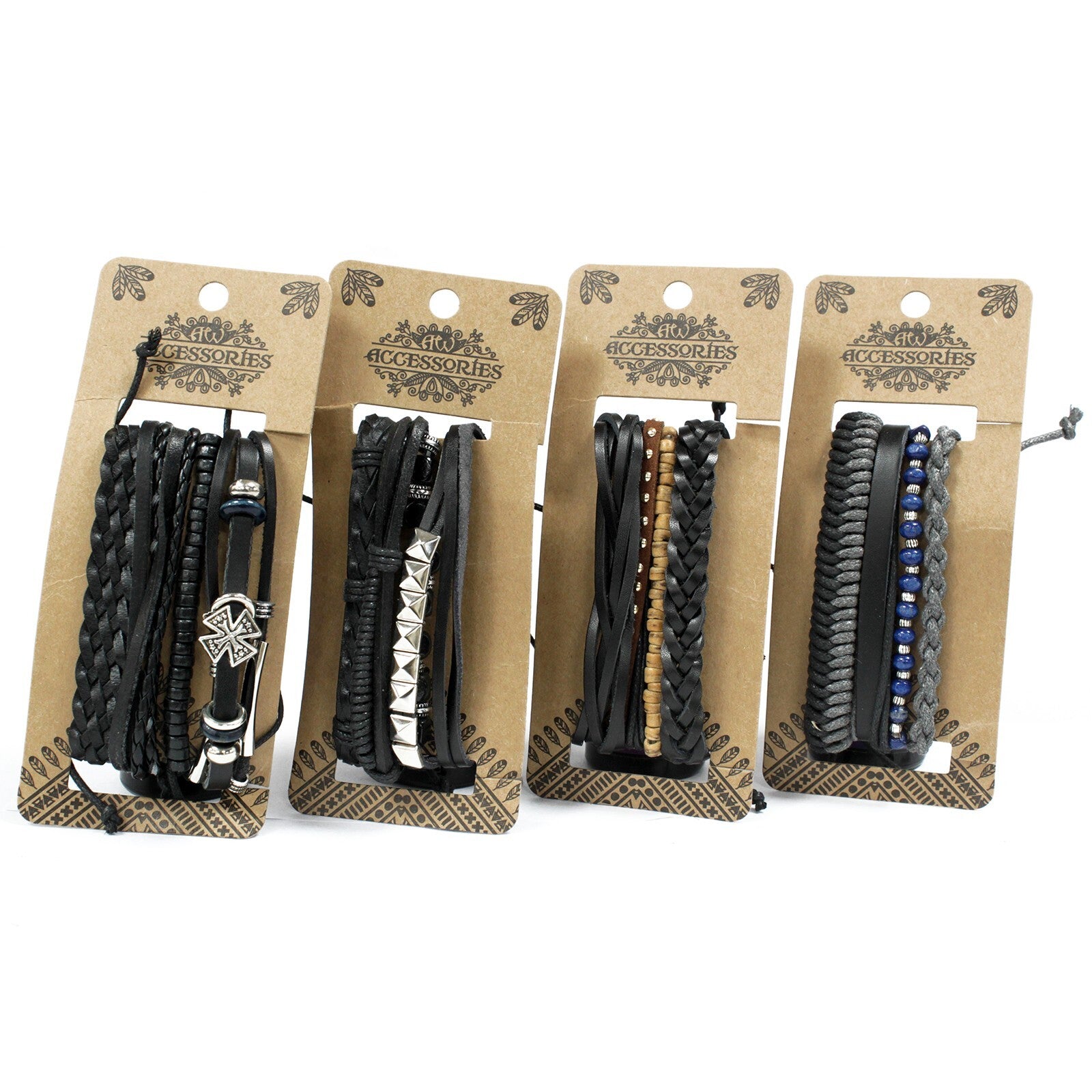 Mens Bracelet Sets - Black & Macho (asst) - Per case: 1 Piece