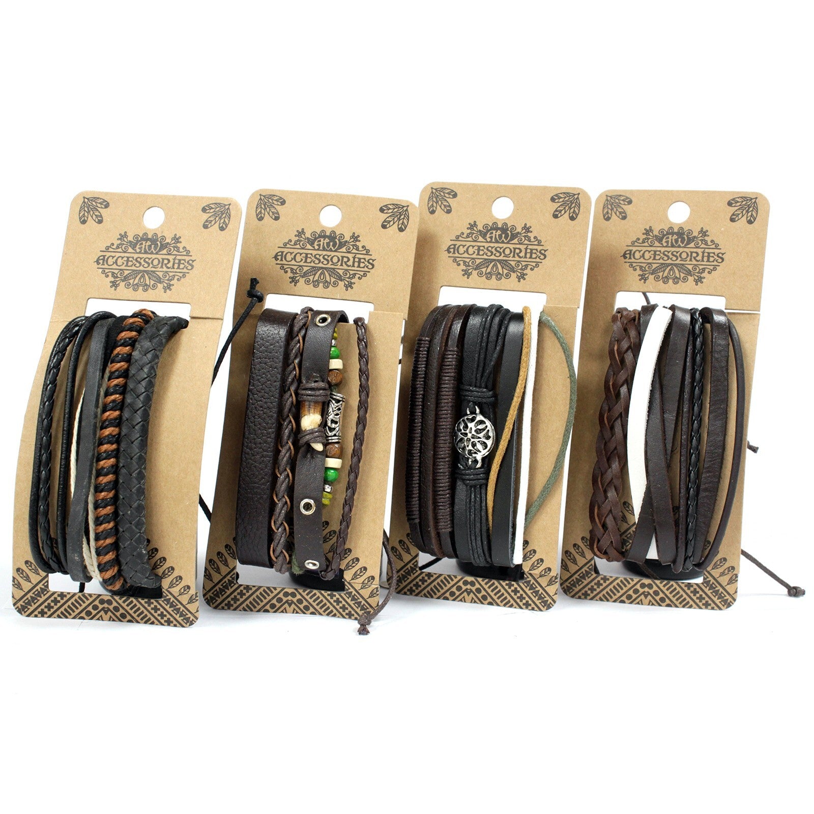 Mens Bracelet Sets - Dark & Handsome (asst) - Per case: 1 Piece