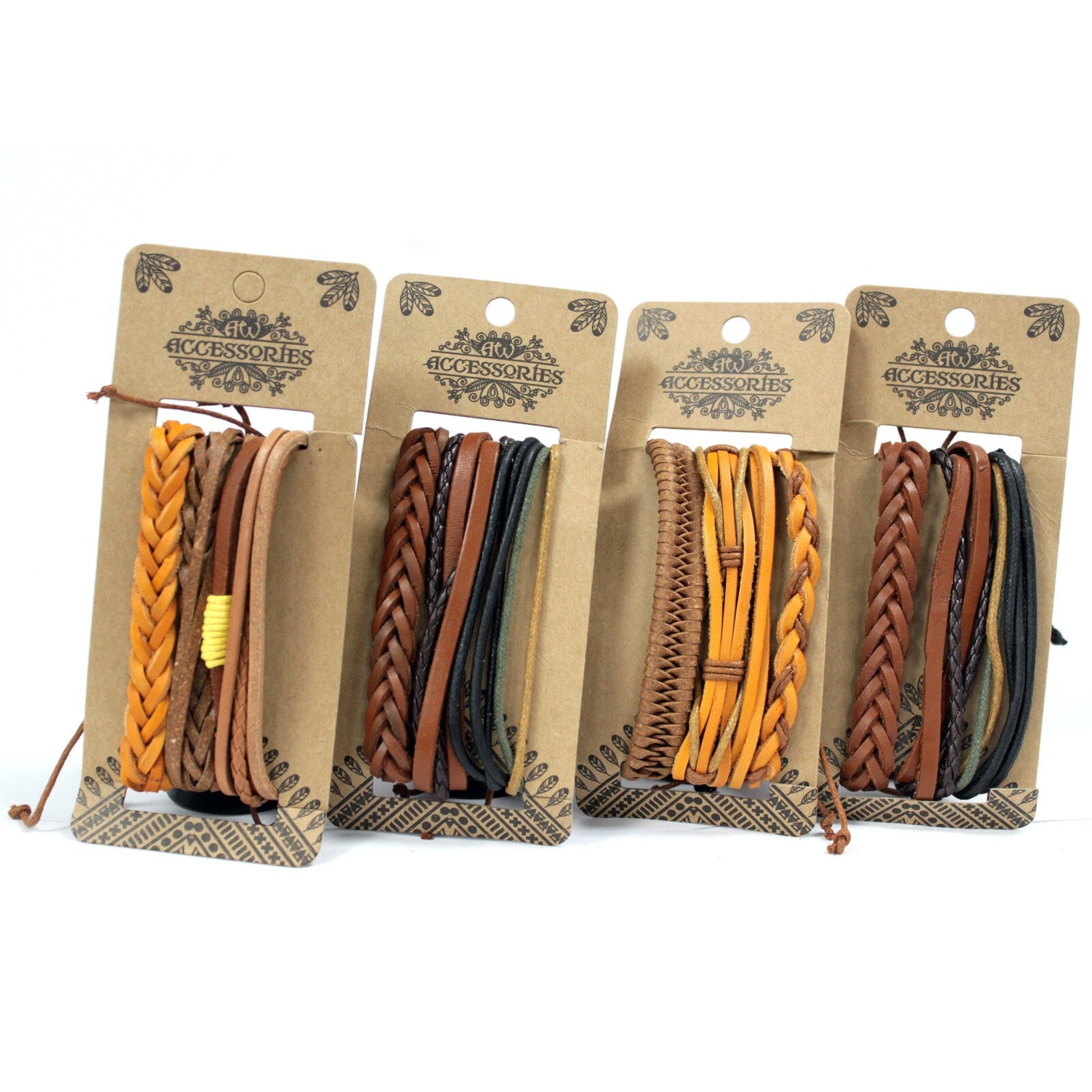 Mens Bracelet Sets - Tanned & Interesting (asst) - Per case: 1 Piece