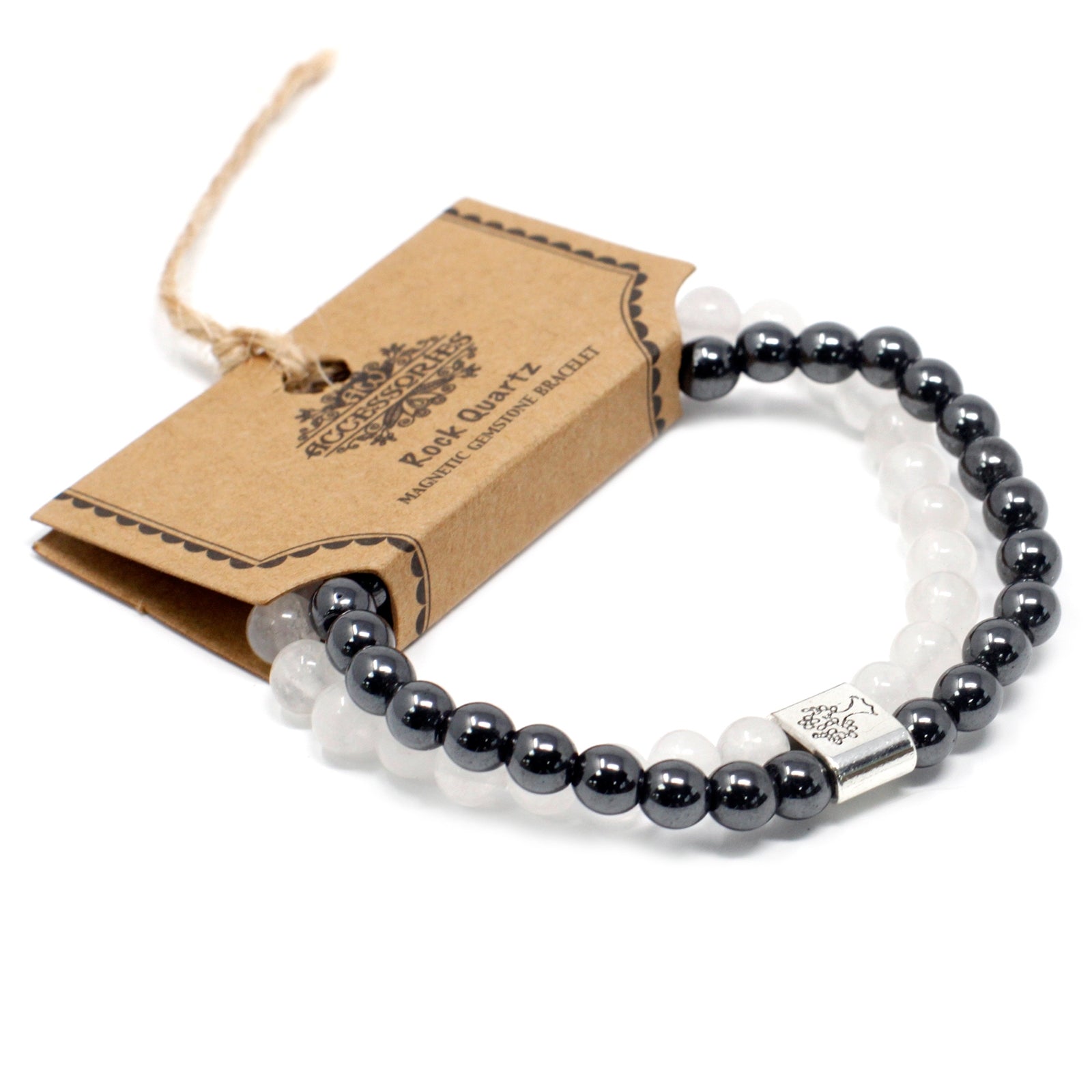 Magnetic Gemstone Bracelet - Rock Quartz - Per case: 1 Piece