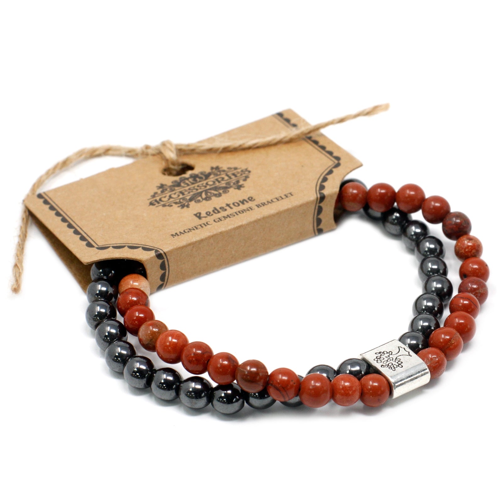 Magnetic Gemstone Bracelet - Redstone - Per case: 1 Piece