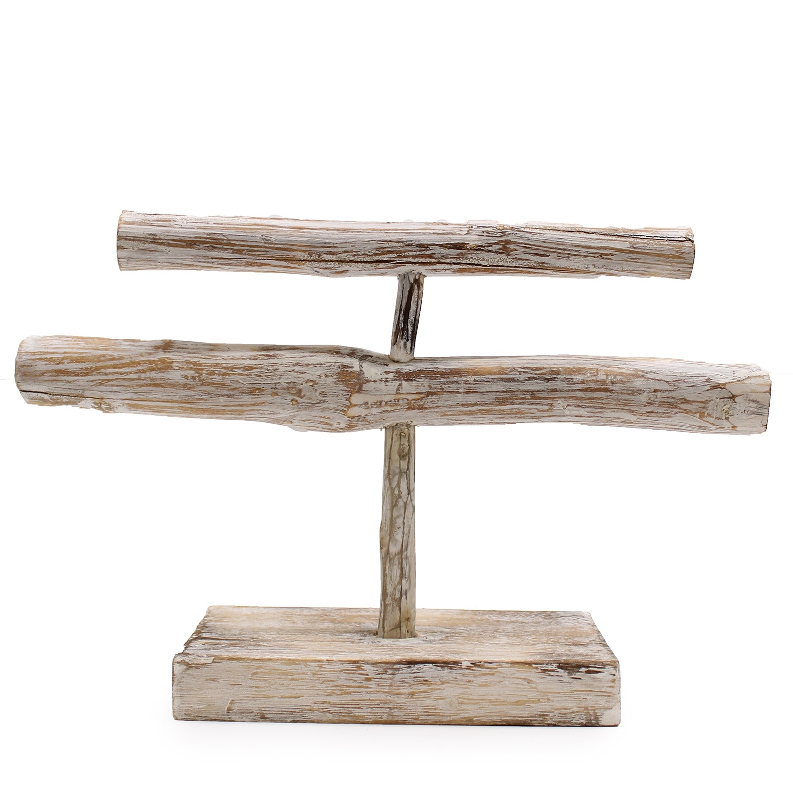 Double Branch Jewllery Stand - Whitewash - Per case: 1 Piece