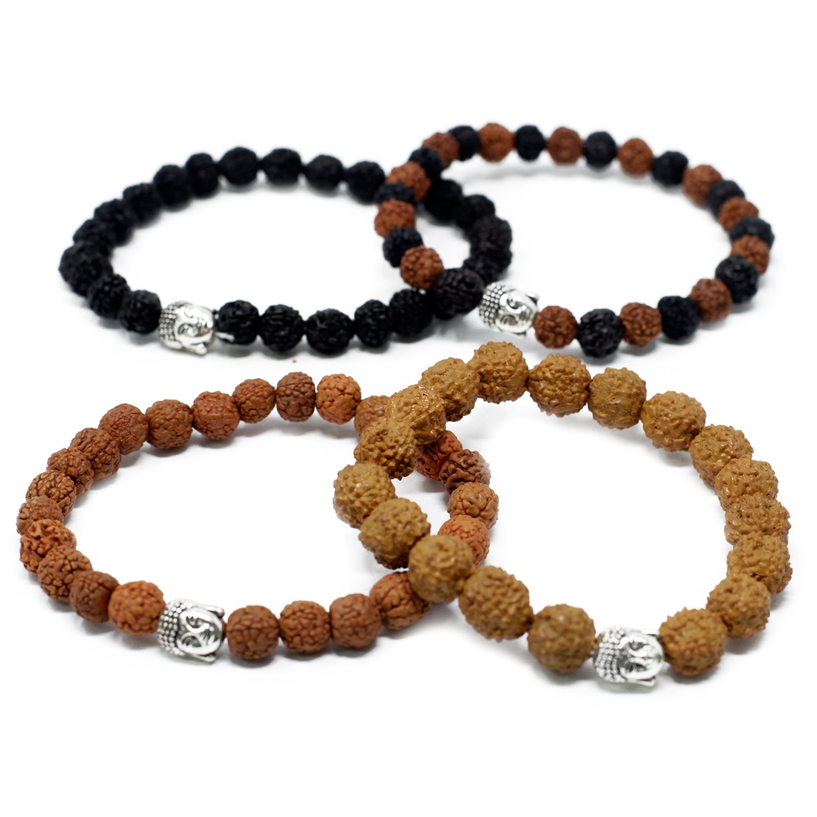 Assorted Rudraksha Buddah Bangles - Per case: 1 Piece