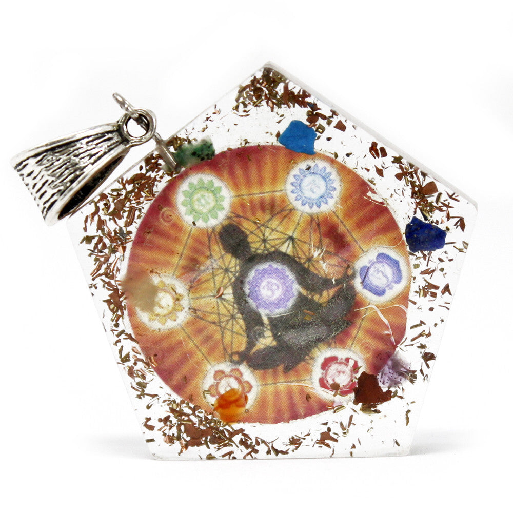 Orgonite Power Pendant - Pentagon Chakra - Per case: 1 Piece