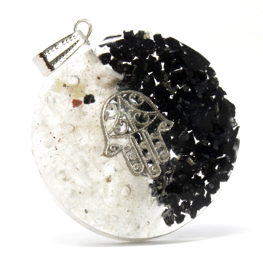 Orgonite Power Pendant - Good & Evil - Hamsa - Per case: 1 Piece