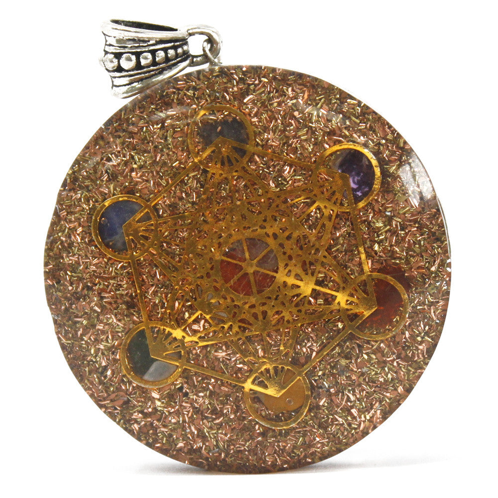 Orgonite Power Pendant - Multi Power Chakra - Lrg - Per case: 1 Piece