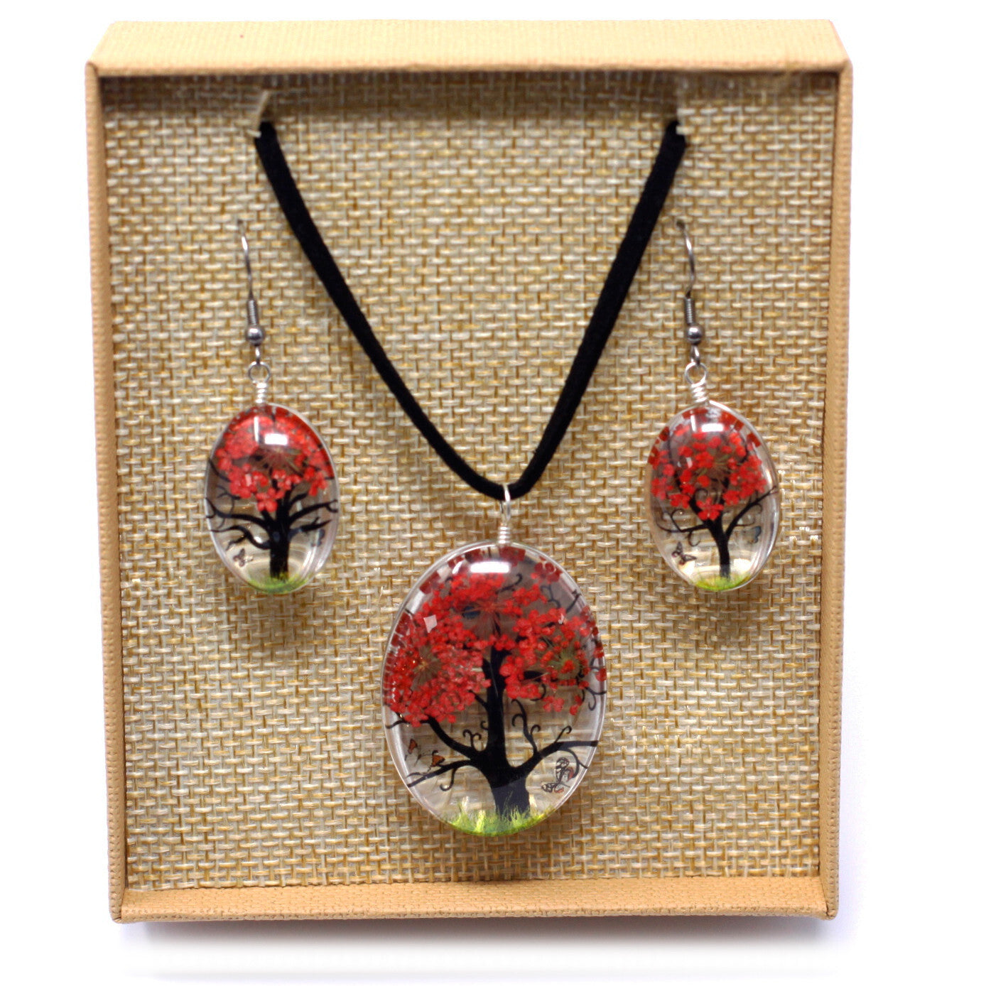 Pressed Flowers - Tree of Life set - Coral - Per case: 1 Piece