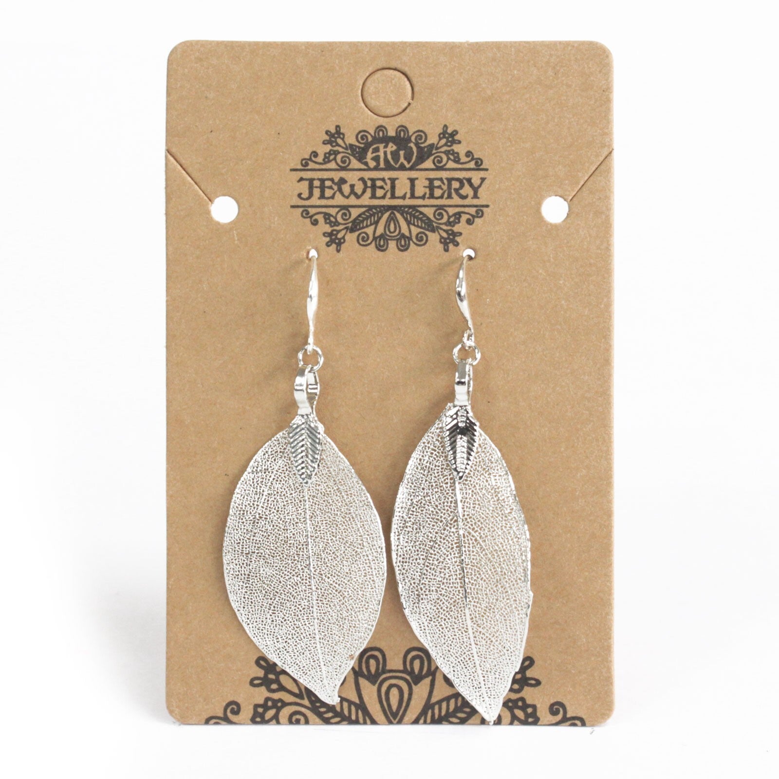 Earrings - Bravery Leaf - Silver - Per case: 1 Piece