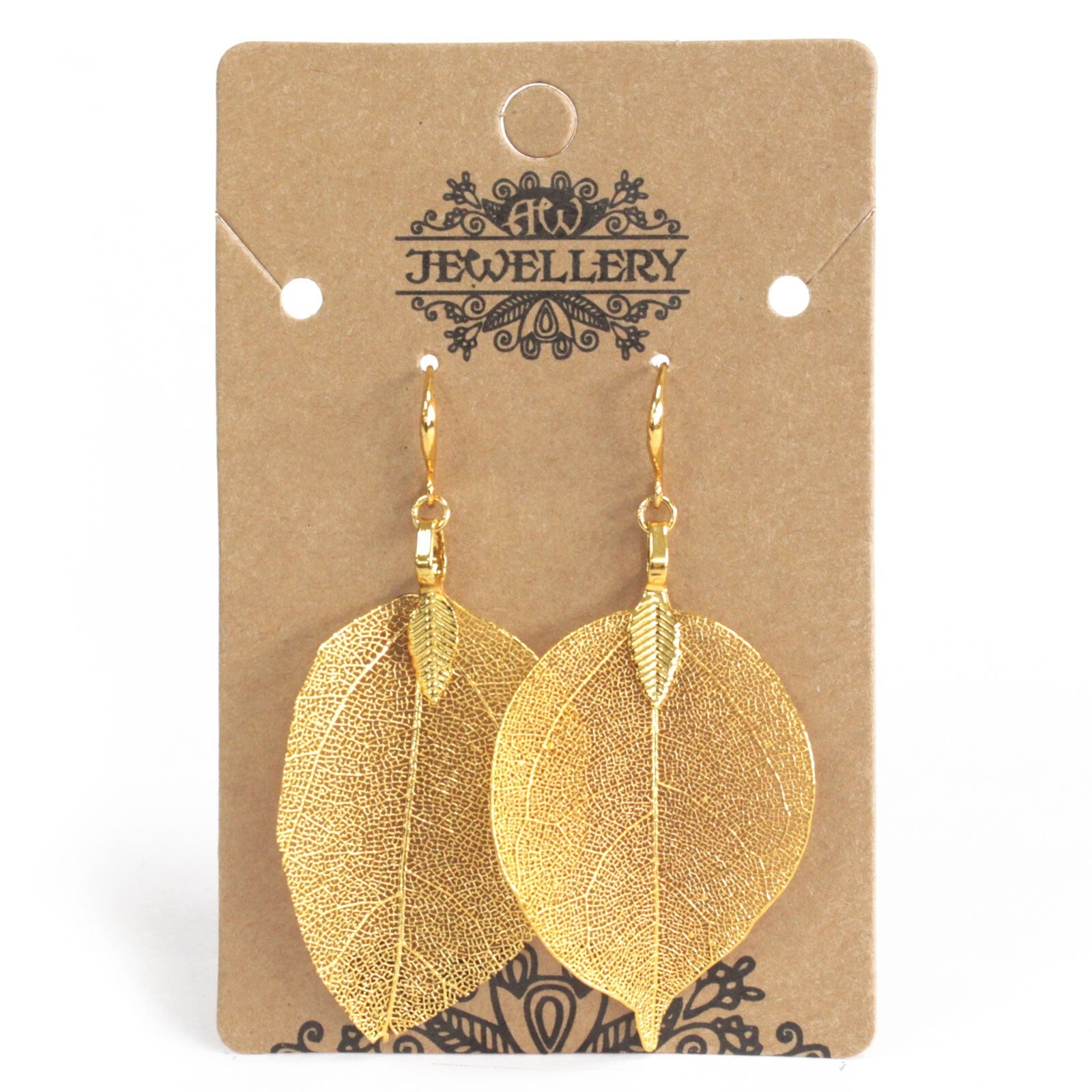 Earrings - Bravery Leaf - Gold - Per case: 1 Piece