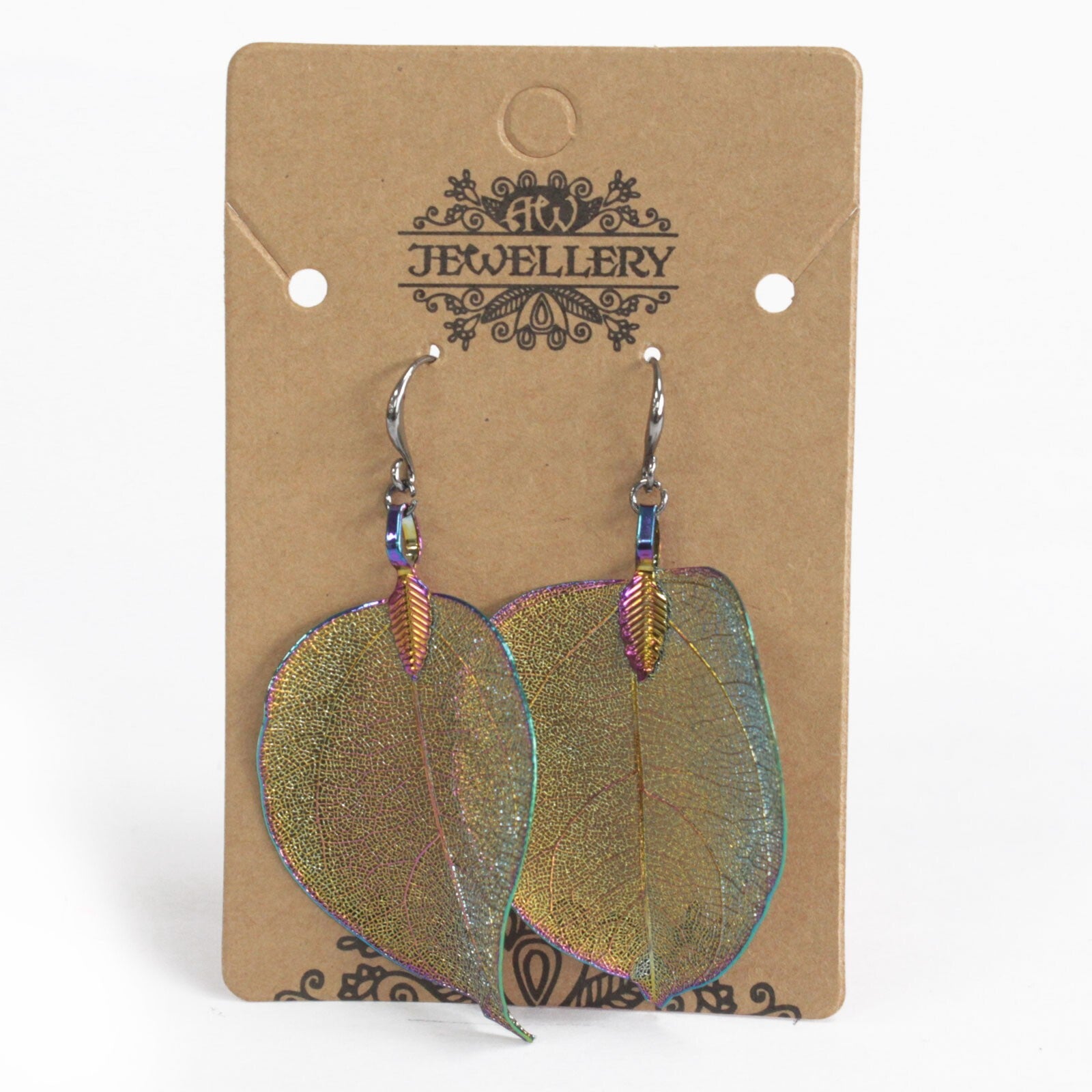 Earrings - Bravery Leaf - Multicoloured - Per case: 1 Piece