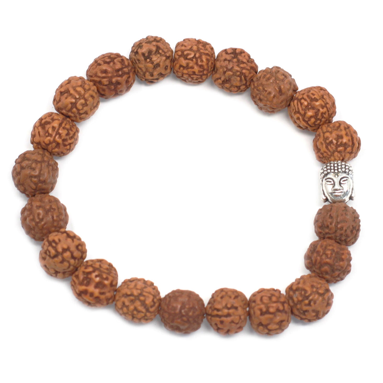 Rudraksha Buddah Bangle Mala - Brown - Per case: 1 Piece