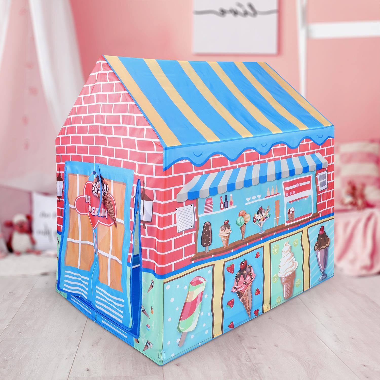 SOKA Ice Cream Parlour Playhouse for Kids Indoor Outdoor Foldable Play Tent