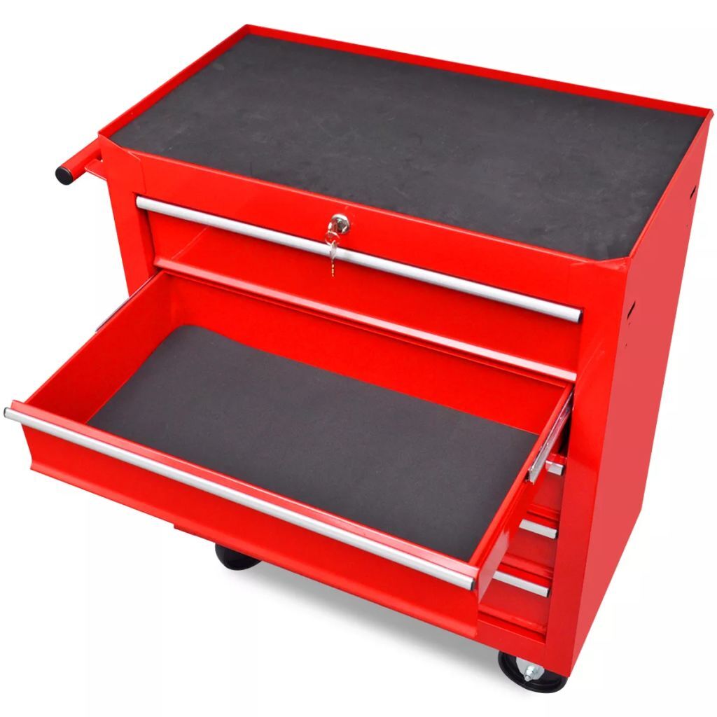 Workshop Tool Trolley 5 -7 Drawers Red, Blue, Black