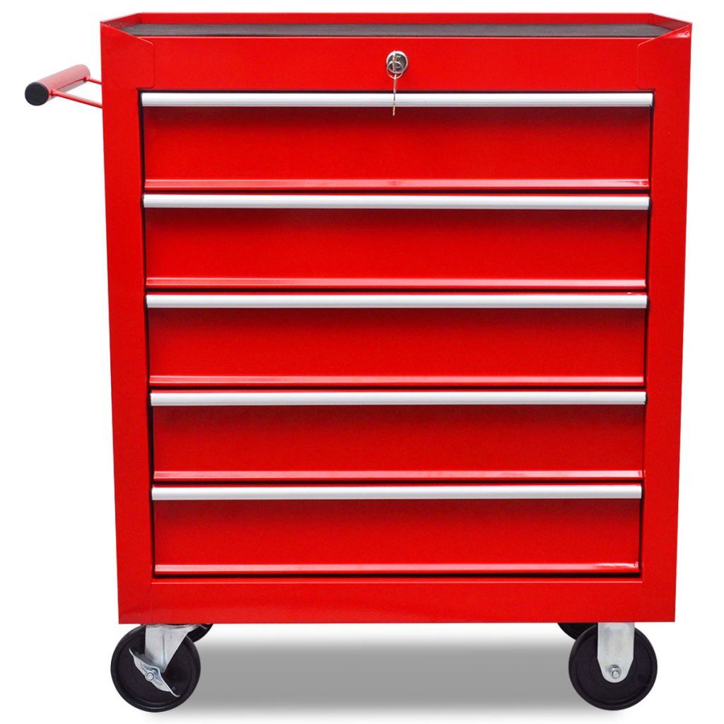 Workshop Tool Trolley 5 -7 Drawers Red, Blue, Black