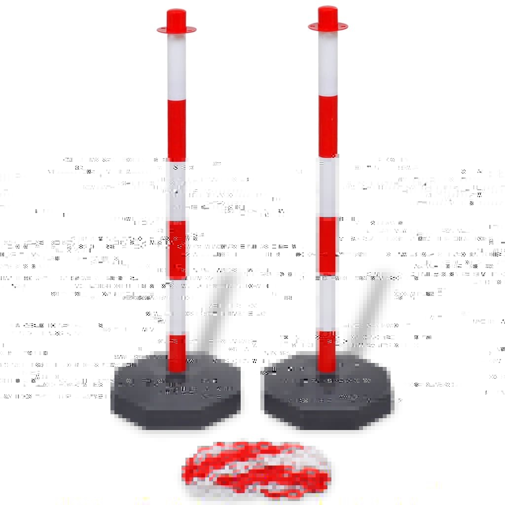 Chain Post Set with 10 m Plastic Chain