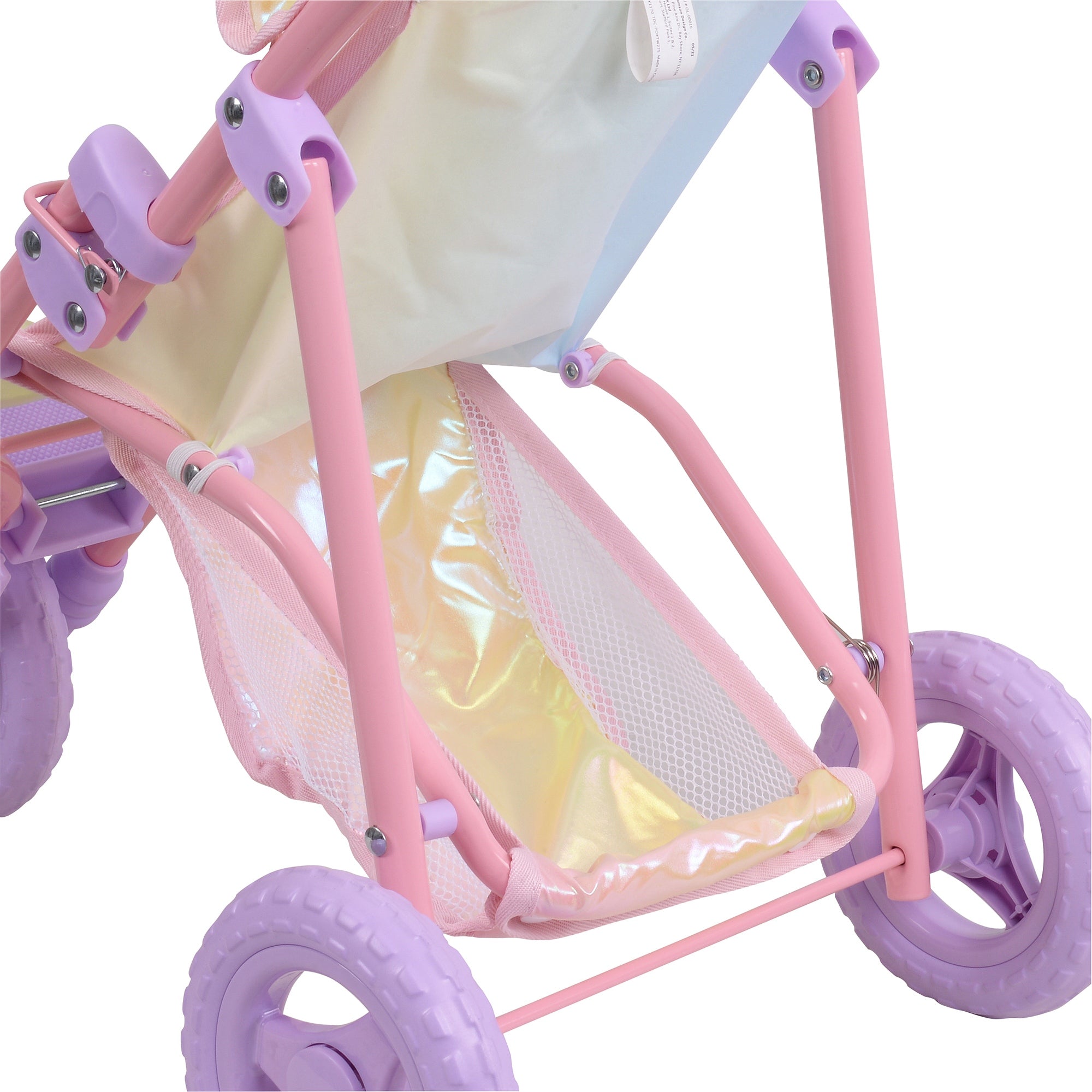 Olivia's Little World Dreamland Baby Doll Pram Pushchair Stroller with Storage
