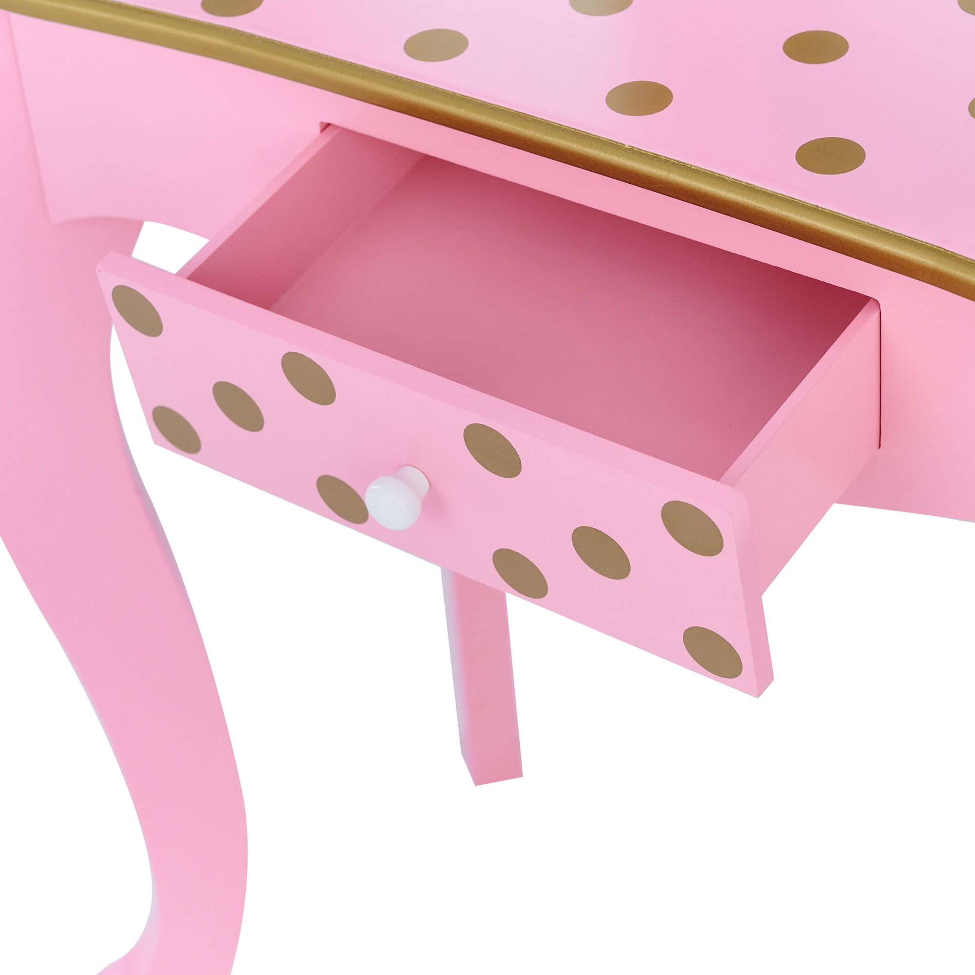 Fantasy Fields Kids Play Vanity Set & Lights Light Pink/Rose Gold TD-11670LL