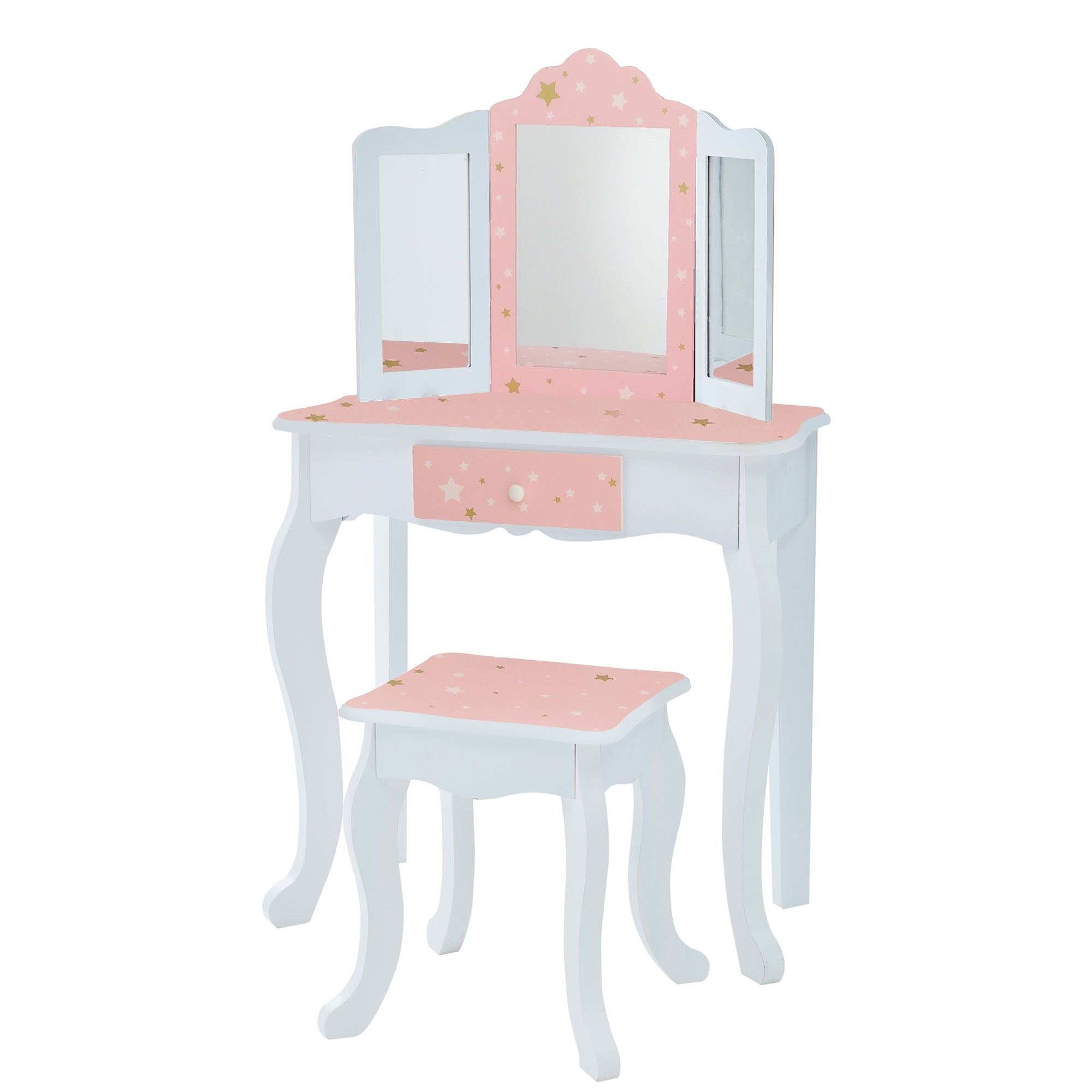Fantasy Fields Star Dressing Tables Vanity Table w/ Mirror & Stool TD-11670Q