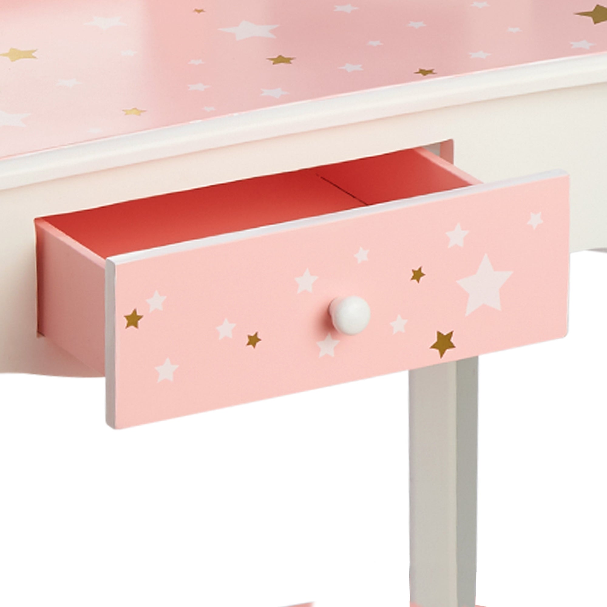 Fantasy Fields Star Dressing Tables Vanity Table w/ Mirror & Stool TD-11670Q
