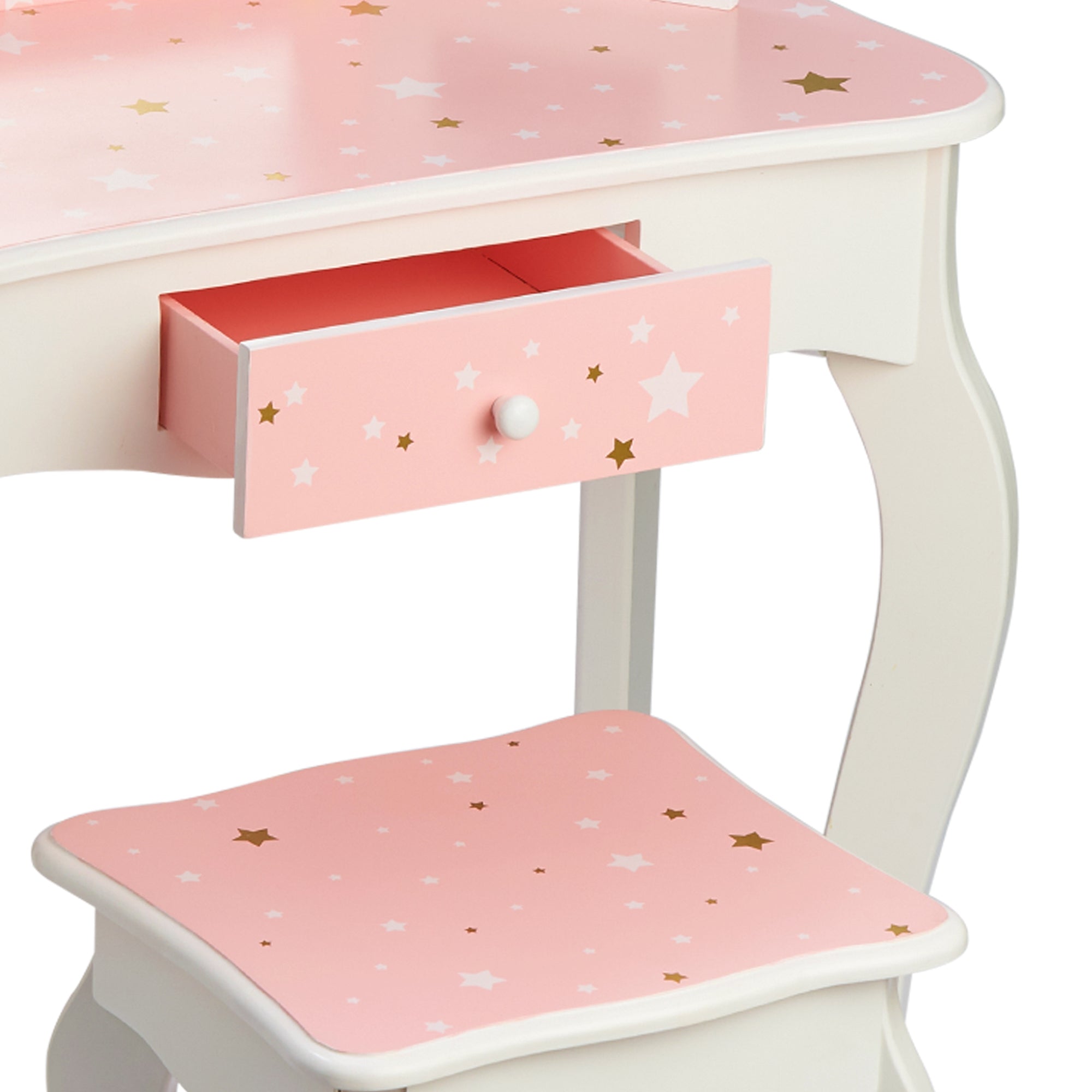 Fantasy Fields Star Dressing Tables Vanity Table w/ Mirror & Stool TD-11670Q