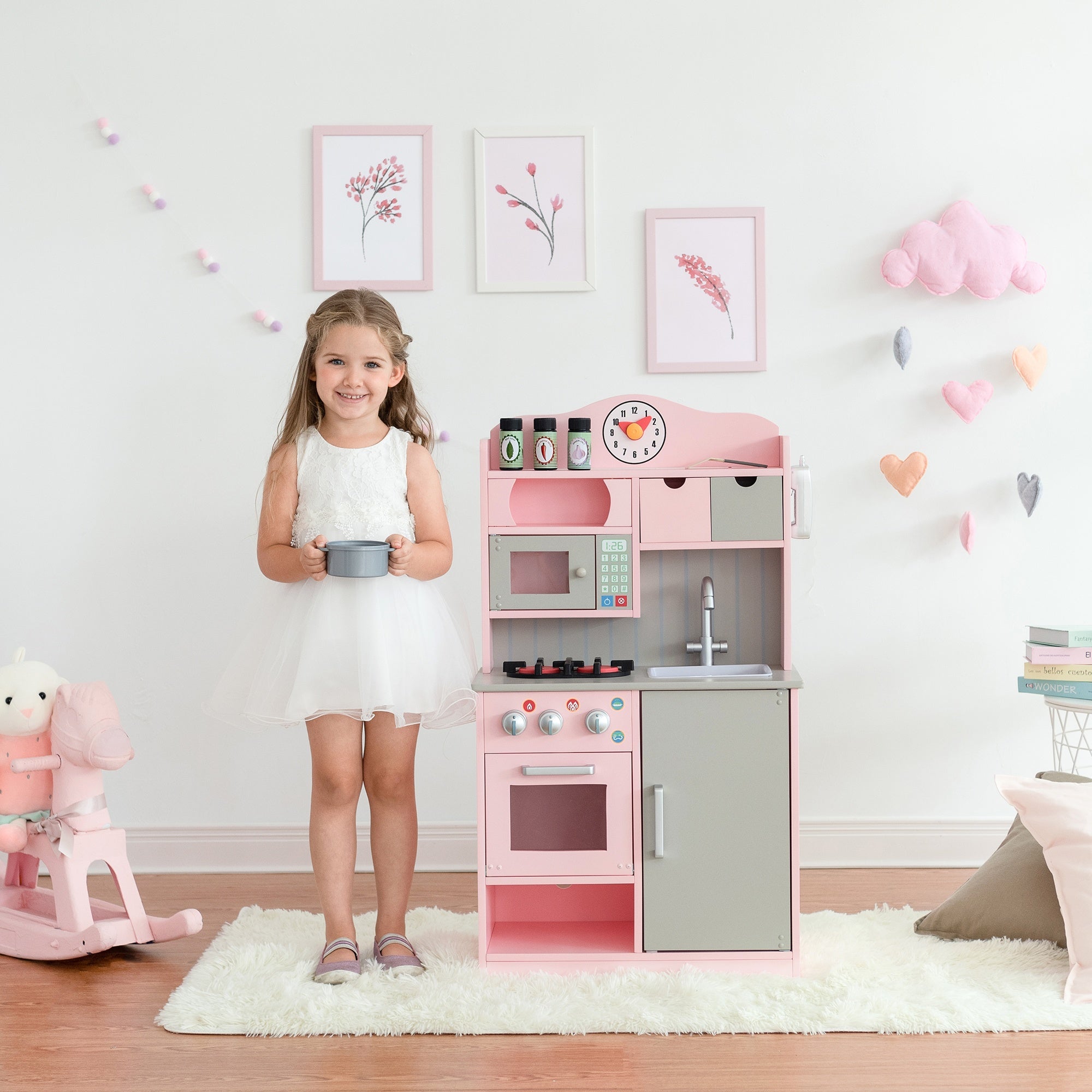 Little Chef Florence Classic Play Kitchen Pink / Grey TD-11708P