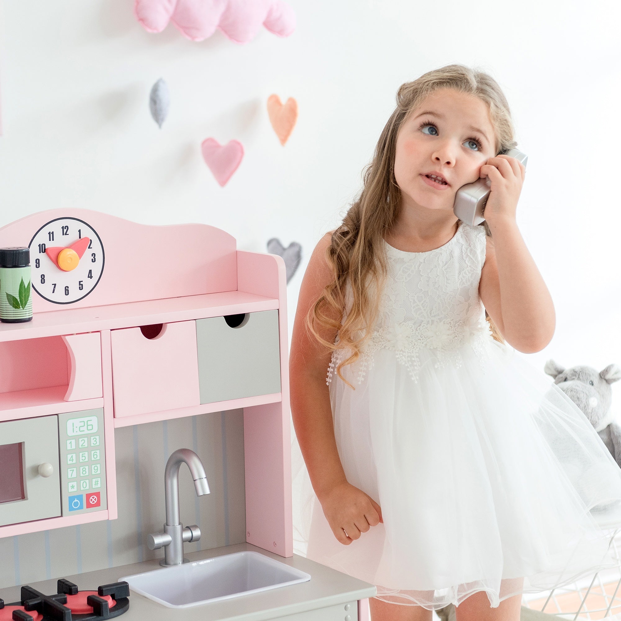 Little Chef Florence Classic Play Kitchen Pink / Grey TD-11708P