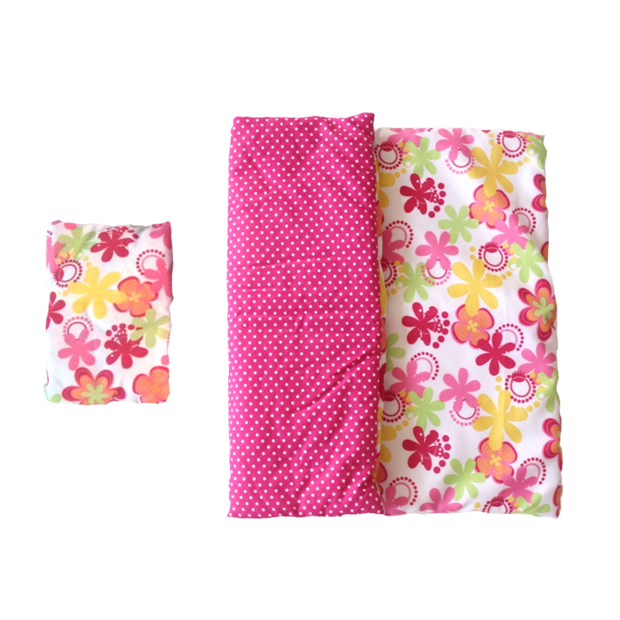 Olivia's Little World Doll Single Bed Yellow & Bedding Set Floral TD-11929-1J