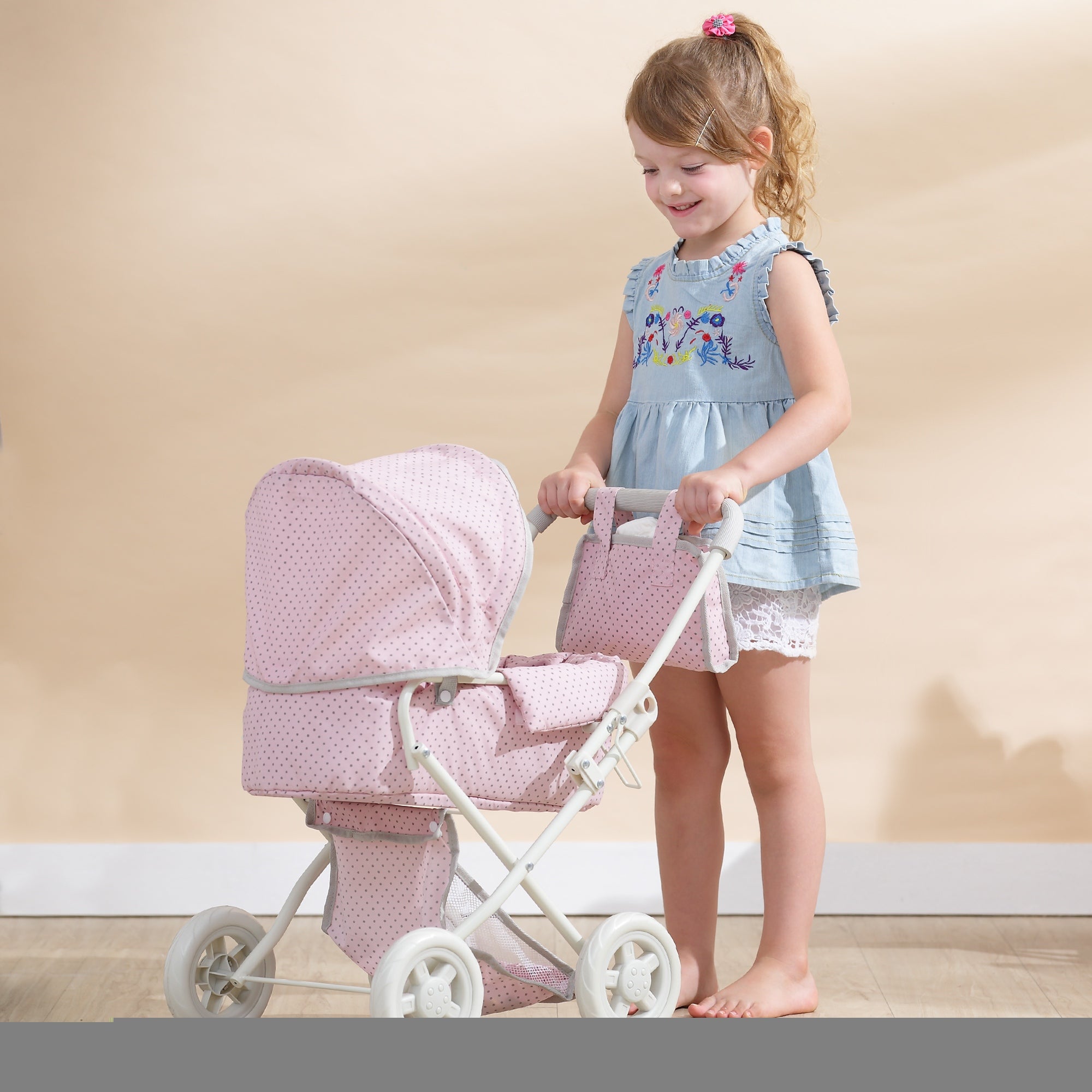 Baby 16" Doll Pram Stroller Buggy Pushchair Toy Gift by Olivia's World OL-00003