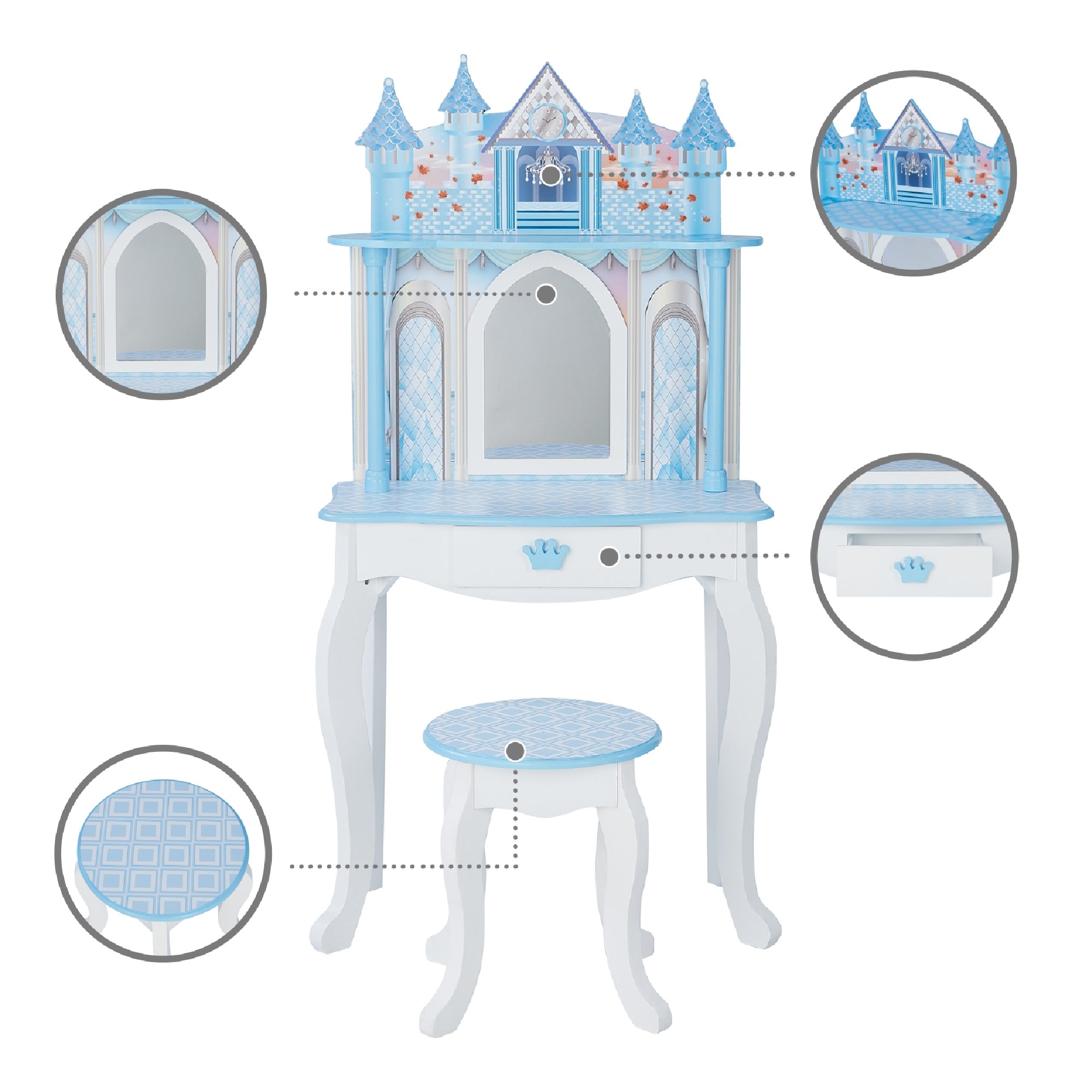 Fantasy Fields Dreamland Castle Toy Vanity Set White / Pink TD-12951F