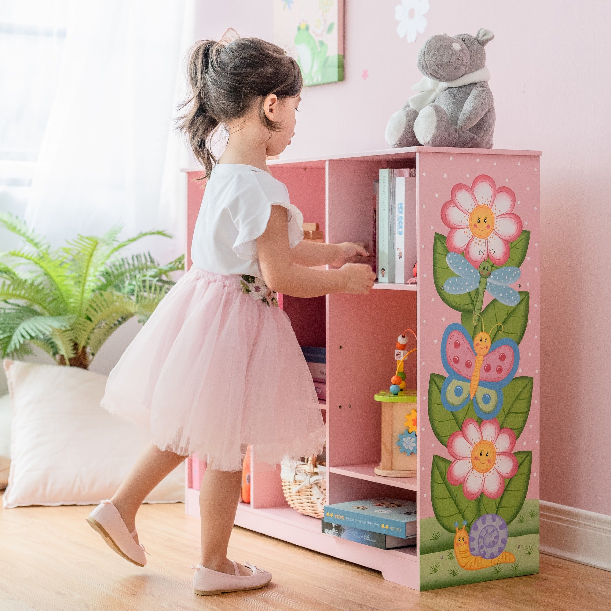 Fantasy Fields Magic Garden Adjustable Cube Bookshelf for Kids, Kids Furniture