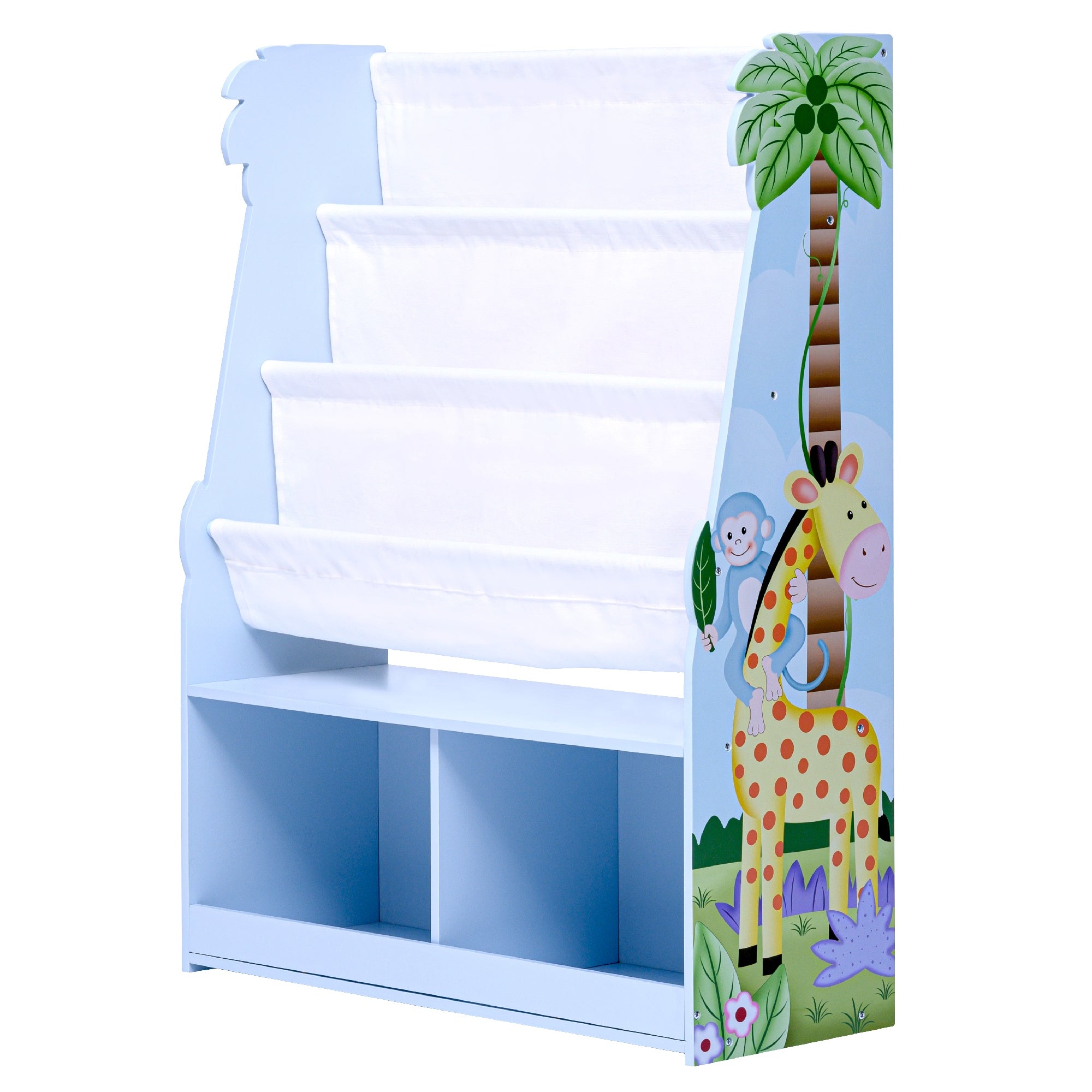 Fantasy Fields Sunny Safari Kids Wooden Bookcase with Storage Multi TD-13410SS