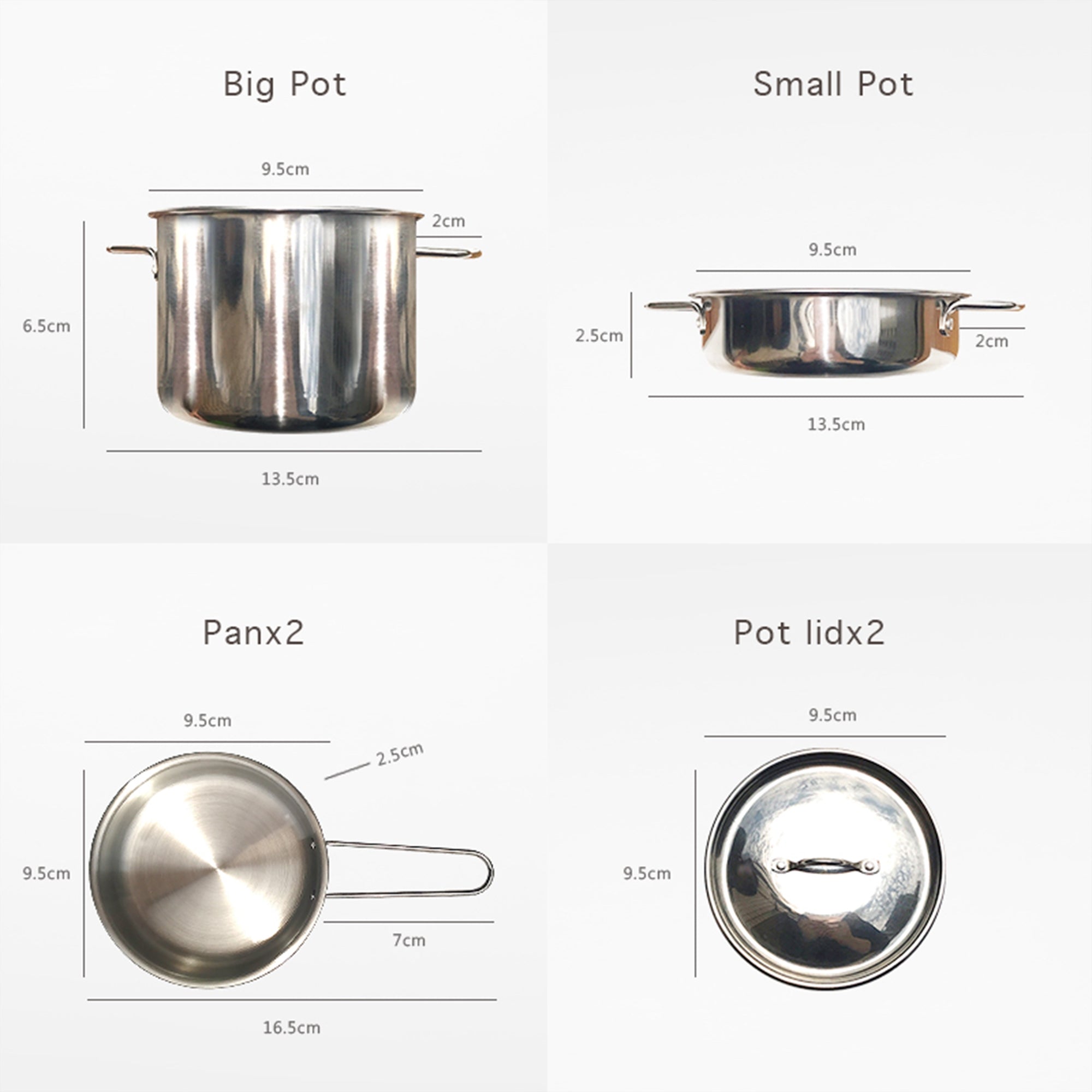 Play Cooking Accessory Set Steel 11 pcs Frankfurt TK-M00001