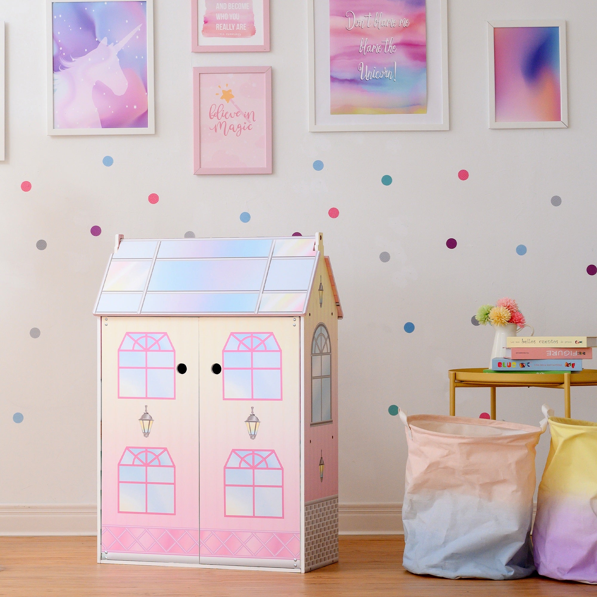 Olivia's Little World Kids 12" Doll House & 10 Accessories 3.5" Dolls TD-12518D