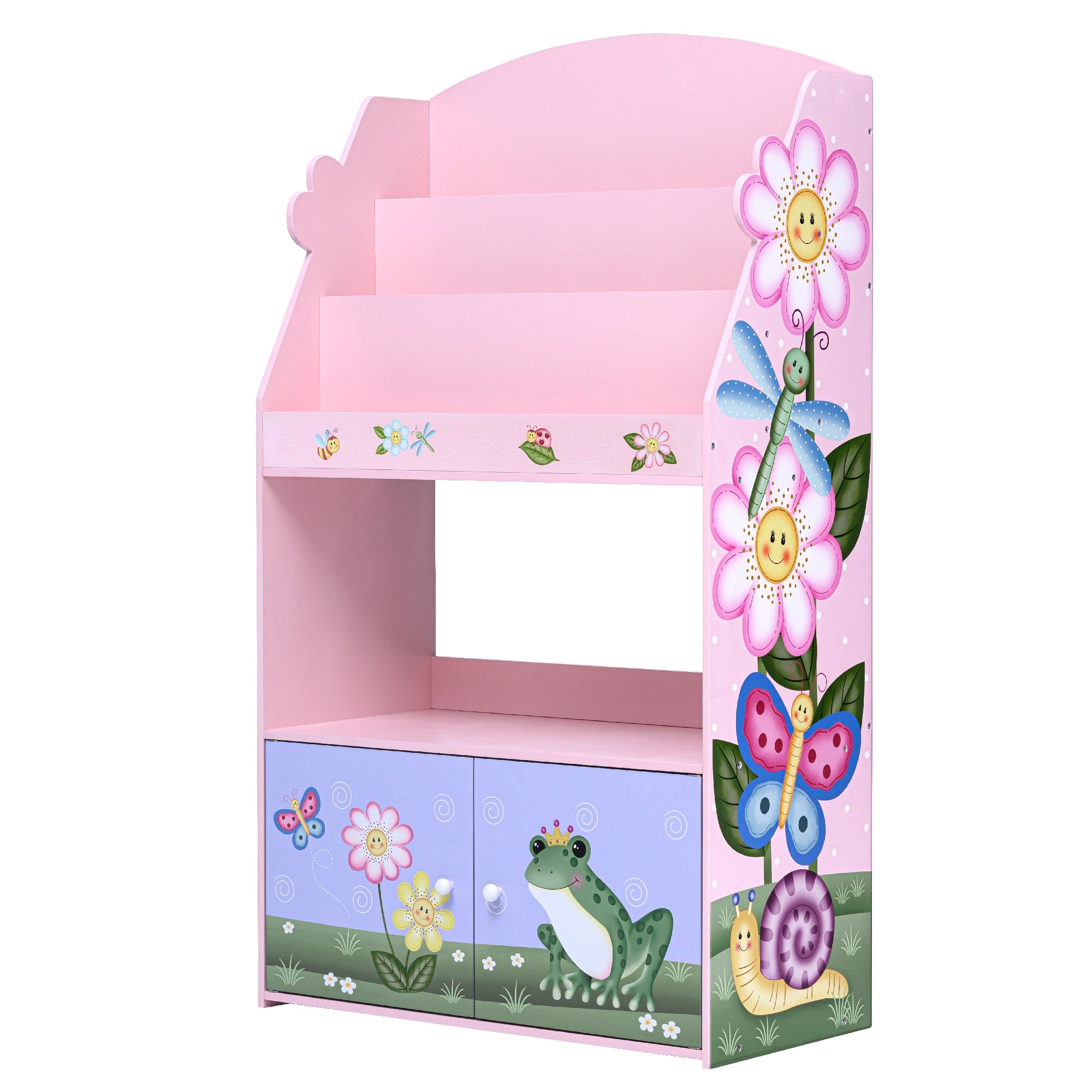 Fantasy Fields Kids Wooden Bookcase 3 Tier & Drawer Magic Garden TD-13394MG